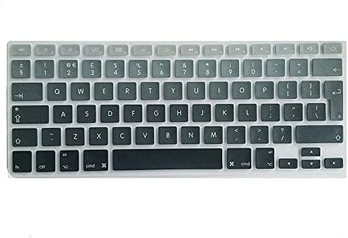 Se7enline Compatible with MacBook Pro 14 inch Keyboard Cover & 16 inch & MacBook Air 13.6 inch Keyboard Skin(UK Layout) 2021 2022 TPU Protector for M1 Pro/M1 Max/M2 A2442/A2485/A2681,Transparent/Clear