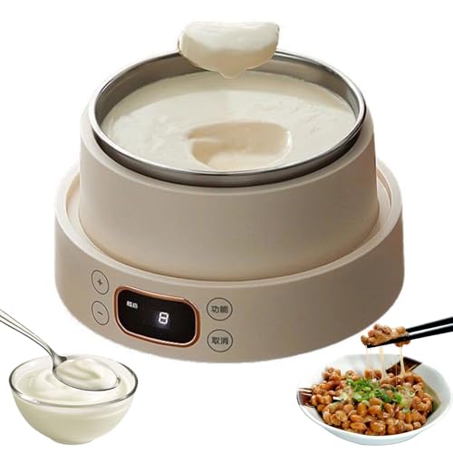 Yogurtera termostática de 1 litro, máquina de fermentación Inteligente de Acero Inoxidable, Temperatura Ajustable y temporizada, para Hacer Vino de arroz, Kimchi y Yogur Yogurtera termostática de 1 litro, máquina de fermentación Inteligente de Acero Inoxidable, Temperatura Ajustable y temporizada, para Hacer Vino de arroz, Kimchi y Yogur