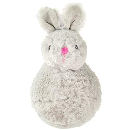 Giftable World 7.5 Inch Plush Pet Toy Bunny with 5 Inch Squeaky Bouncy Ball and Crinkle Ears (7" Tripper Bunny)