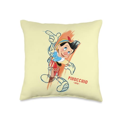 Disney Ink and Paint Pinocchio 1940 Throw Pillow