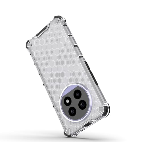 Image of Hard PC Back Case Cover for Realme 14 Pro Lite Honeycomb Pattern Anti Slip Ultra Thin Shockproof Reinforced Corners (Polycarbonate|Clear)