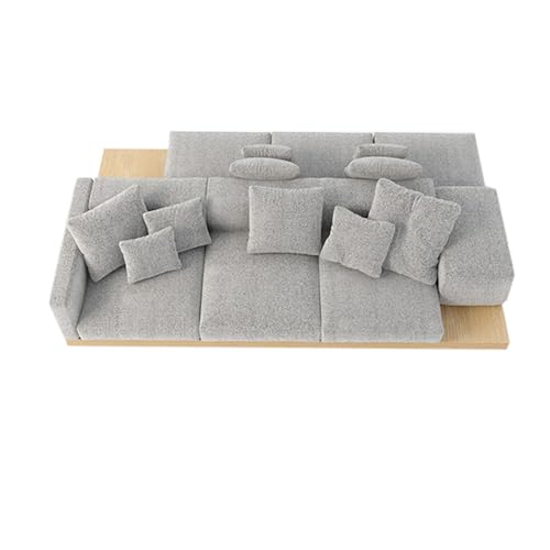 Divano Imbottito a Combinazione Modulare, Divano Nuvola Dal Sedile Profondo E Comodo, Con Schiuma Viscoelastica E Riempimento In Piuma, Convertibile Dal Sedile Profondo 302 * 99 * 72cm