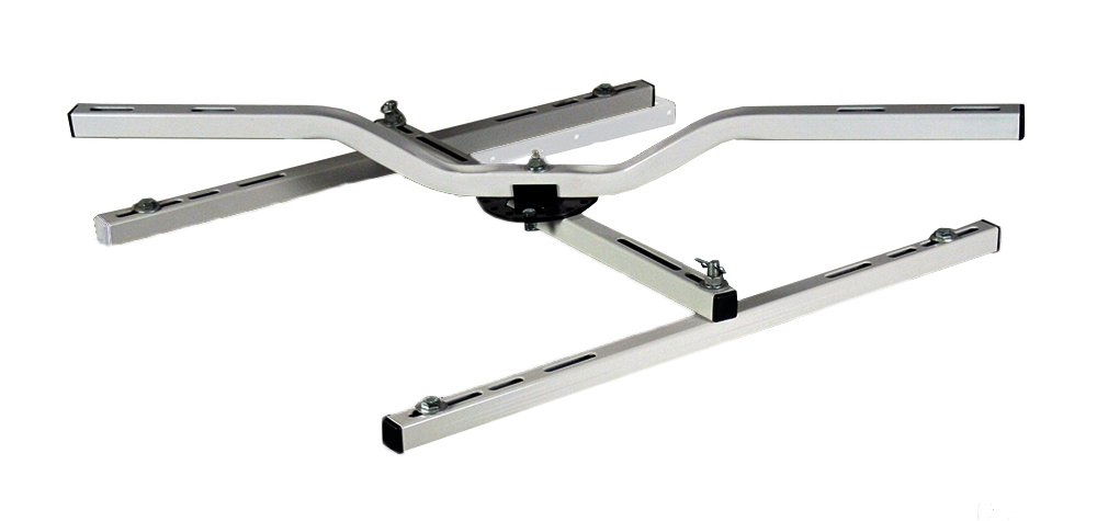 QSWI3000 Swivel Flush Mount with H Bracket, 200 lb. Max Capacity, Mounts Parallel or Across Joists, 360 Degree Rotation, 32" Length, Steel