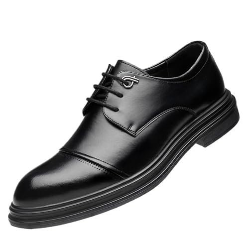 Men's Extended Size Pointed Toe Oxfords Wedding Formal Dress Shoes Genuine Leather Business Daily Comfortable Wide Width