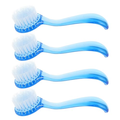 VILLCASE 4piezas Cepillo de Limpieza Facial Cerdas Profundas para Exfoliación y Limpieza de Porosidad Masaje Delicado para Hombre y Mujer Uso Seco y Húmedo Diseño Color Aleatorio