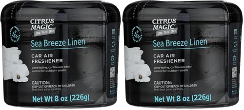 Image of Citrus Magic On The Go Odor Absorbing Solid Air Freshener, Sea Breeze Linen, 8-Ounce, Pack of 2
