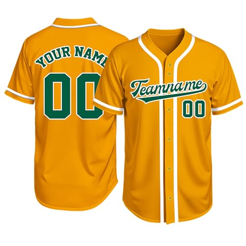 Image of Custom Baseball Jersey Personalized Stitched or Printed Name Number Baseball Shirt Sports Uniform Gifts for Men Women Youth