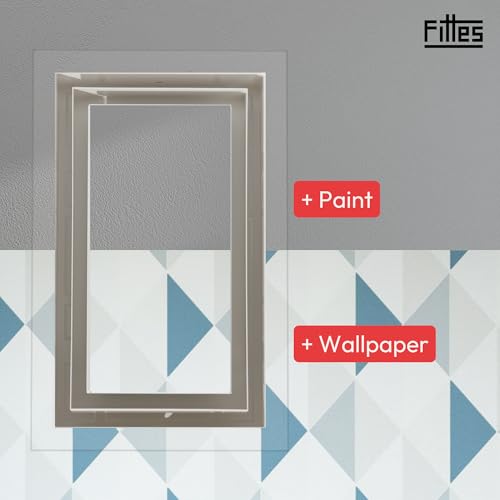 Fittes Framed Wall Vent [Luxe+], Steel HVAC Air Return Register Cover, Customizable Adjustable Increased Airflow Solution for Home or Ceiling, 15-Min DIY Setup, Damper Included – 10"x14.25" – White by Fittes - Image 7