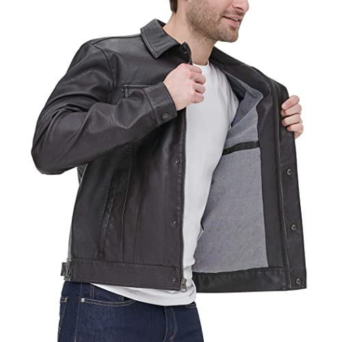 Image of Levi's Men's Faux Leather Classic Trucker Jacket