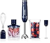 Hand Blender - 500 Watt Immersion Electric Stick Blender Set with 500ML Food Processor, 600ML...
