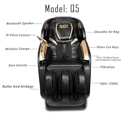 Image of Q5 Massage Chair for Stress Relief | 7D Massage Technology, Advanced SL Track, Wireless Phone Charging | Zero Gravity Positioning, Bluetooth Speaker, Voice Control & AI Body Scan