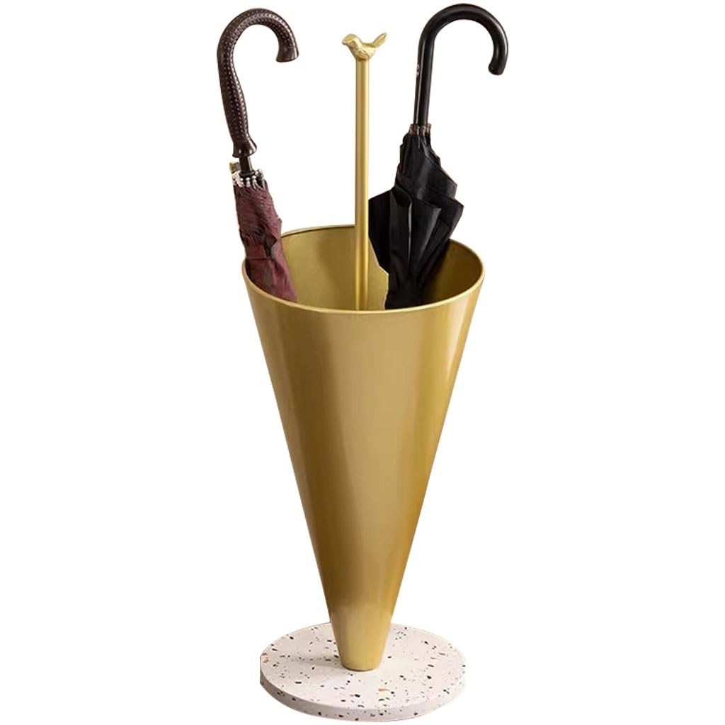 SBJKLYRN umbrella stand, Umbrella Basket Tall Umbrella Shape Household Storage Bucket, Nordic Hotel, with Bird Shape Handle(Yellow)