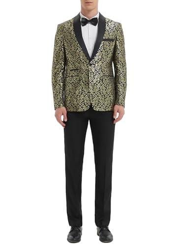 Mens Suit Tuxedo Jacket Suit Blazer One Button Slim Fit Dinner Jackets for Party Prom Wedding Tuxedo for Men4