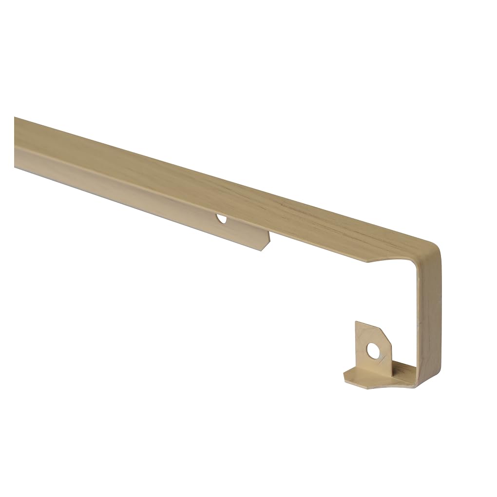 NORDLINGER PRO Profil Jonction Angle Plan de Travail Aluminium, 67 cm x 3.8 cm, Décor Bois Clair, Bord Droit