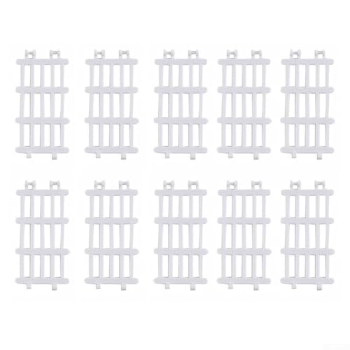 WheatThrive - Lot de 5 clôtures en PVC pour modèles ferroviaires et fermes miniatures (blanc)