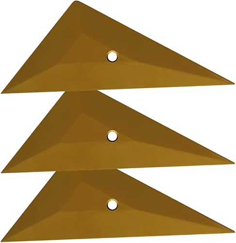 Escobilla de goma triangular para instalación de vinilo PPF de automóvil, herramienta de tinte de varios bordes, kit de espátula de esquina de Dorado