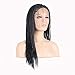 RONGDUOYI RDY 18 Inches Black Braided Lace Front Wigs for Black Women Natural Hairline Synthetic Wig Pre Plucked Glueless Braids Wig (180% Density,Style2)