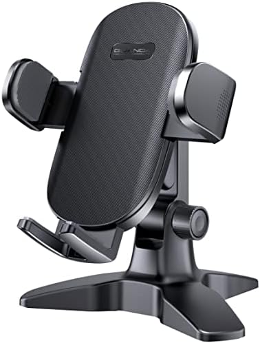 Cell Phone Stand, Desk Phone Holder, Adjustable Cell Phone Holder Thick Case Friendly Cellphone Cradle Desktop Dock, Professional Level for Office, Compatible with iPhone and All Smartphones - Black