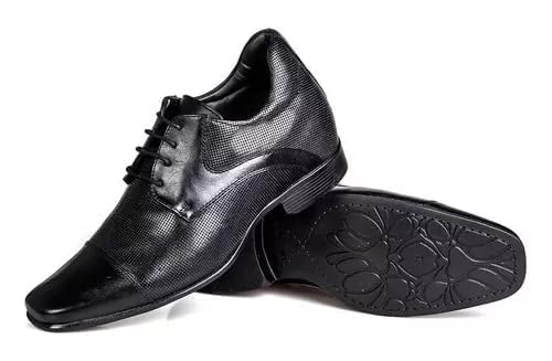 Sapato Masculino Social Rafarillo Com Salto 7cm Preto Marrom Café Original 53003 (Preto, BR, Adulto,