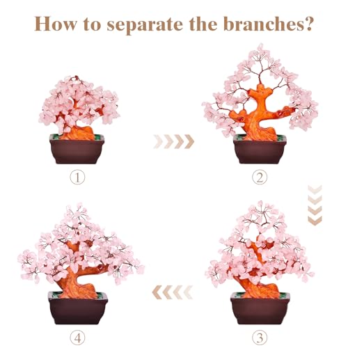 Save 61% on Feng Shui Rose Quartz Crystal Money Tree - Handmade Decor - Image 6