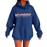 Sudaderas con capucha para mujer, holgadas, recortadas con flores, cómodas, suaves, plisadas, informales, lindas, florales ajustadas, azul, M