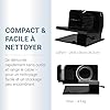 EUREL RS92 Trancheuse Électrique Noire – Trancheuse à Jambon, Pain et Charcuterie, Lame Inox, Épaisseur Réglable 0–15 mm, Plateau de Service et Rangement, Moteur CC EcoDrive 80 W