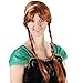 Produktbild JALAL EIS Romantik Anna Perücke Anime COS Perücke Se Show Leistung Cosplay Haar Perücke mit 2 Zöpfen Keine Spitze Hitzebeständig Synthetische Perücke Party Halloween Karneval Natürlich wie echt