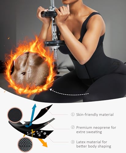 FeelinGirl Waist Trainer Belt Waist Cincher Trimmer Ab Belt Tummy Control Body Shaper with Triple Wrap Women and Men3