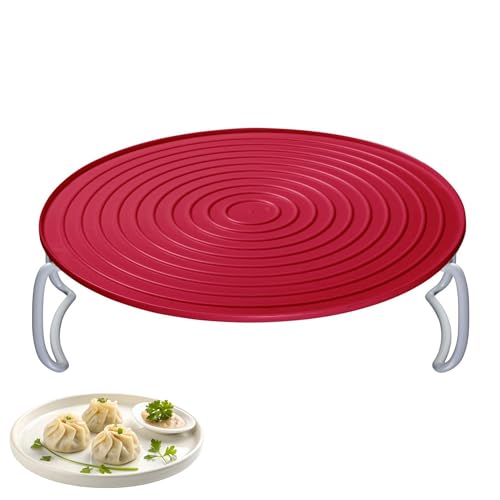 Westmark 22492270 Présentoir à assiettes pliable en plastique compatible micro-ondes Rouge/blanc