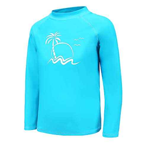 Image of HowJoJo Boys Short Sleeve Rash Guard Shirts Swim Shirt UPF 50+