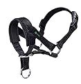 Dog Head Collar with Padded Fabric, Head Harness for Dogs, Anti pulling Head Halter Collar, Adjustable and Easily Control (L,Black)