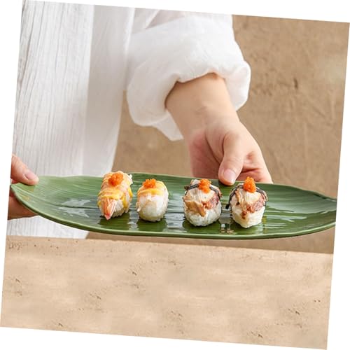 Set de platos cerámicos rectangulares para sushi 12 pulgadas miniatura 4
