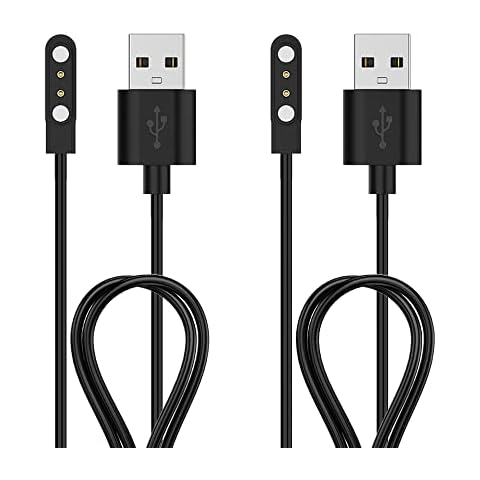 2PS Magnetic Charger Cable Compatible with YAMAY SW023 Willful SW021 SW025 Letsfit ID206 ID205L LETSCOM ID205U LIFEBEE ID205S ID216,USB Charging Cable 3.3ft for Umidigi Uwatch 3S 3 2S 2 Urun Cover