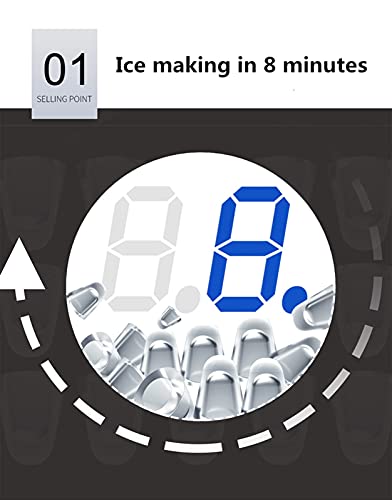 Fabricadora de hielo portátil pequeña de encimera 10 cubos miniatura 2