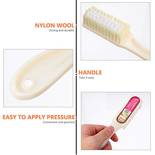 ARTIBETTER 4pcs Cleaning Brush Long Handle Scrub Brush for Home Bathroom Clothes Shoes Fingernail Foot Toe Cleaner (Random Color) - Image 4