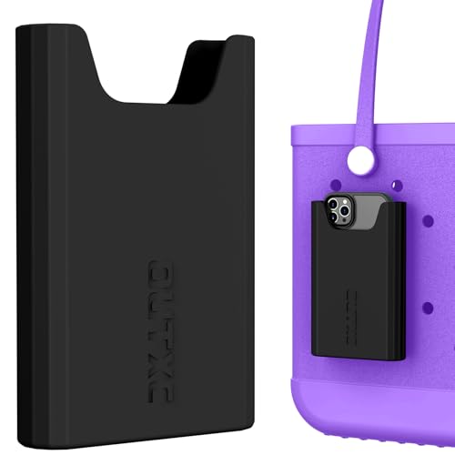 OUTXE Silicone Phone Holder Accessories for Bogg Bag, Phone Case Holder Compatible with All Bogg Bags, Black Cell Phone Insert for Simple Modern Beach Bag by OUTXE - Used condition - US$5.68