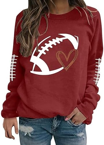 Football Sweatshirts for Women Game Day Touchdown