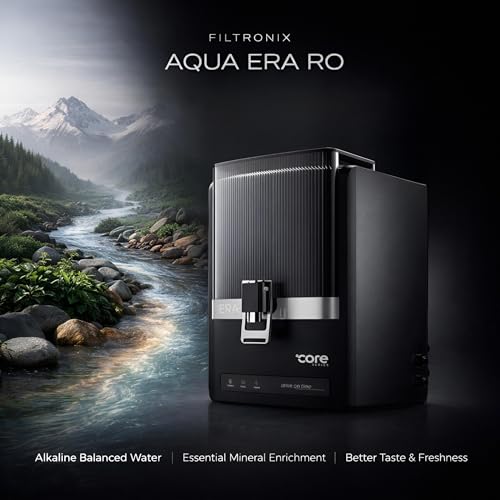 Image of Aqua Era RO Water Purifier for Home| High Capacity 9Liter Tank| 7 Stage Advanced Filtration| RO+PP+Sed+Carbon+Alk+Zinc+Copper| 4000 TDS | Best RO for Home, Office & Family (CHARCOAL BLACK)