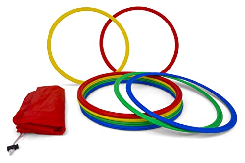 Set de 12 cerceaux - Rouge - Bleu - Jaune - Vert - Cerceaux - Fitness et Coordination - Entrainement