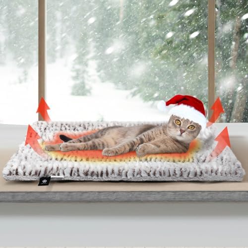 MORA PETS Self Heating Cat Bed Heated Cat Blanket Washable Warmin...