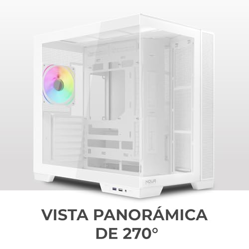 Doble cámara y diseño blanco impecable para el setup Noua Vision ZH900 ATX 2