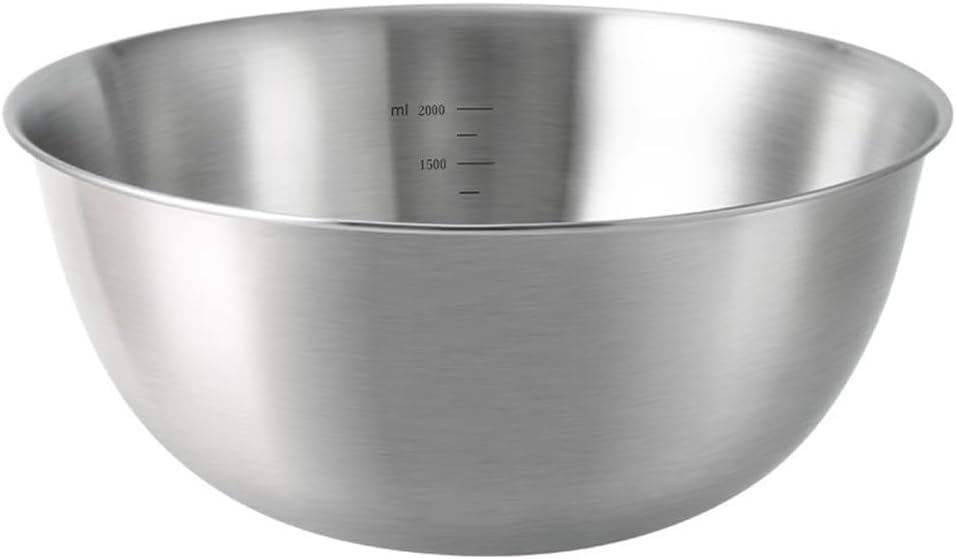 Mixing Bowls Egg Beaters and Pasta Bowls Wash Bowls Salad Bowls Stainless Steel Bowls Nesting Set for Food Prep(19cm)