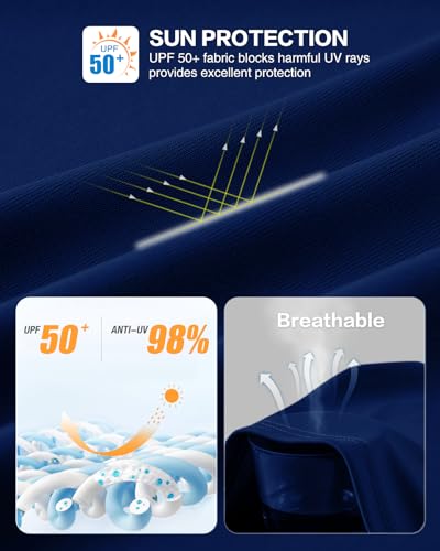 Boys UPF 50+ Long Sleeve Sport Sun Protective Rash Guard Swim Athletic Shirt Outdoor Running3