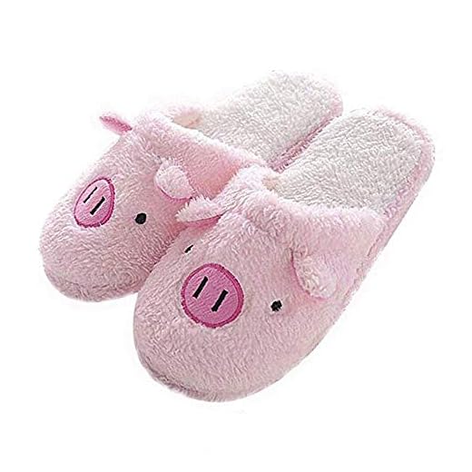 Kqpoinw tofflor kvinnor, hustofflor damer mjuk plysch minnesskum tofflor söta fluffiga tofflor halkfria djur varma tofflor hemskor storlek 3 4 5 6 7 8
