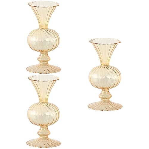 Hidroponía, terrario hidropónico con Botella de Vidrio, 3 Piezas, florero hidropónico, florero Alto hidropónico, floreros Altos for decoración de Piso