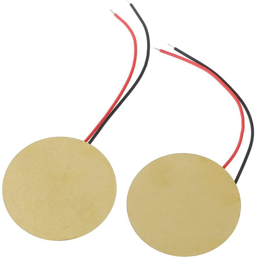 Generic 10 pcs 35 mm Piezo Elements Buzzer Sounder Sensor Trigger Drum Disc+ Wire Copper, ???? As Shown