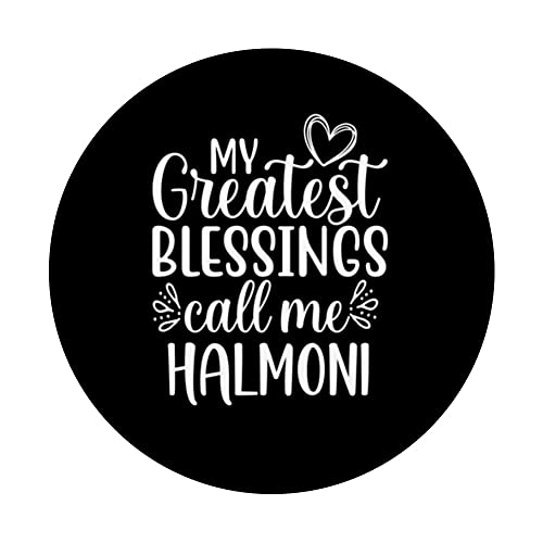 My Greatest Blessings Call Me Halmoni Korea Korean Grandma PopSockets Swappable PopGrip, Black - Image 3