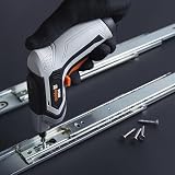 Meister Wkrętarka akumulatorowa 3,6 V, MAS36-2 Ah – lampa robocza LED – magnetyczna półka – idealna do śrub blisko krawędzi/wkrętarki akumulatorowej z zestawem bitów/mini wkrętarką akumulatorową /