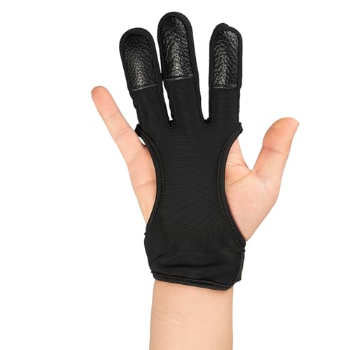 S F Archery Gloves Fingers Tabs Three Finger Protected Design Archery Finger tab Archery Protective Gear Accessories Archery Accessories for Men Women & Youth