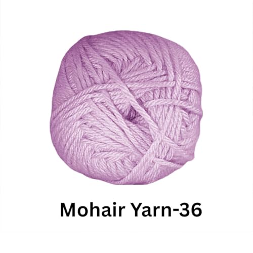Image of VCR Mohair Nylon Mauve Yarn, 100 Grams Hank, 196 Meters Length, Acrylic 75%, Mohair Nylon 25%, Pack of 1 Yarn, Soft Crosia Threads, Suitable for Winter Garments.